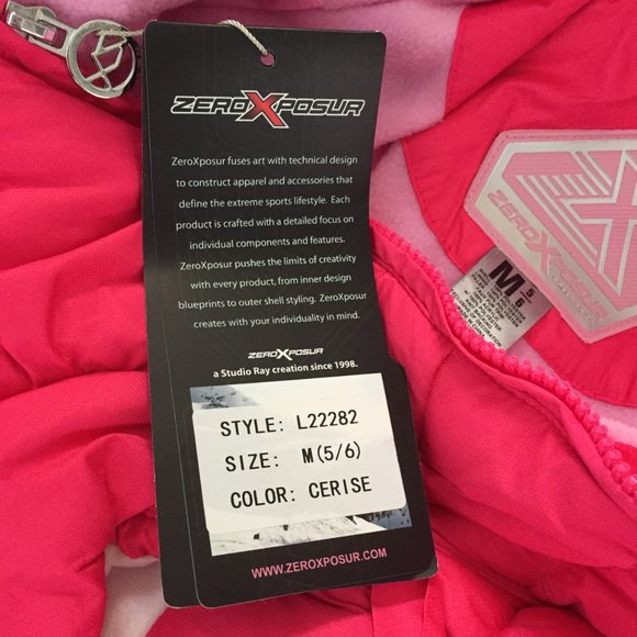 ZeroXposure Pink Winter Hooded Heavyweight Coat Size Medium(5/6) New With Tags - Picture 5 of 9